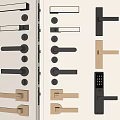 Modern Door Handles Various Styles Black Gold Brown With Keypad Lock Design