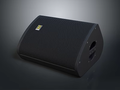 Black Speaker With Mesh Design And Audio Ports For High Quality Music Playback 3d model