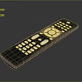 Blue Computer Remote Control With Color Buttons Numeric Keypad And Navigation Keys 3d model