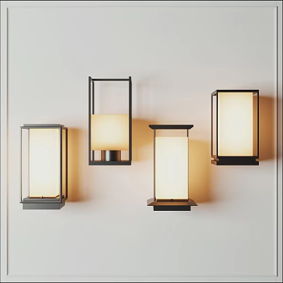 Simple Modern Table Lamp With Black Frame And Beige Lampshade For Interior Decor 3d model