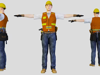 The Modern Man Worker 3d model