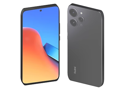 Redmi Smartphone Front Screen Display And Rear Camera Design Features Details 3d model