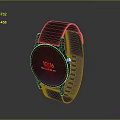 Modern Digital Smartwatch With Black Strap Round Display Showing Time Date And Weather