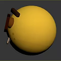 Yellow 3D Emoji Face With Brown Glasses Eyebrows Big Eyes And Open Mouth