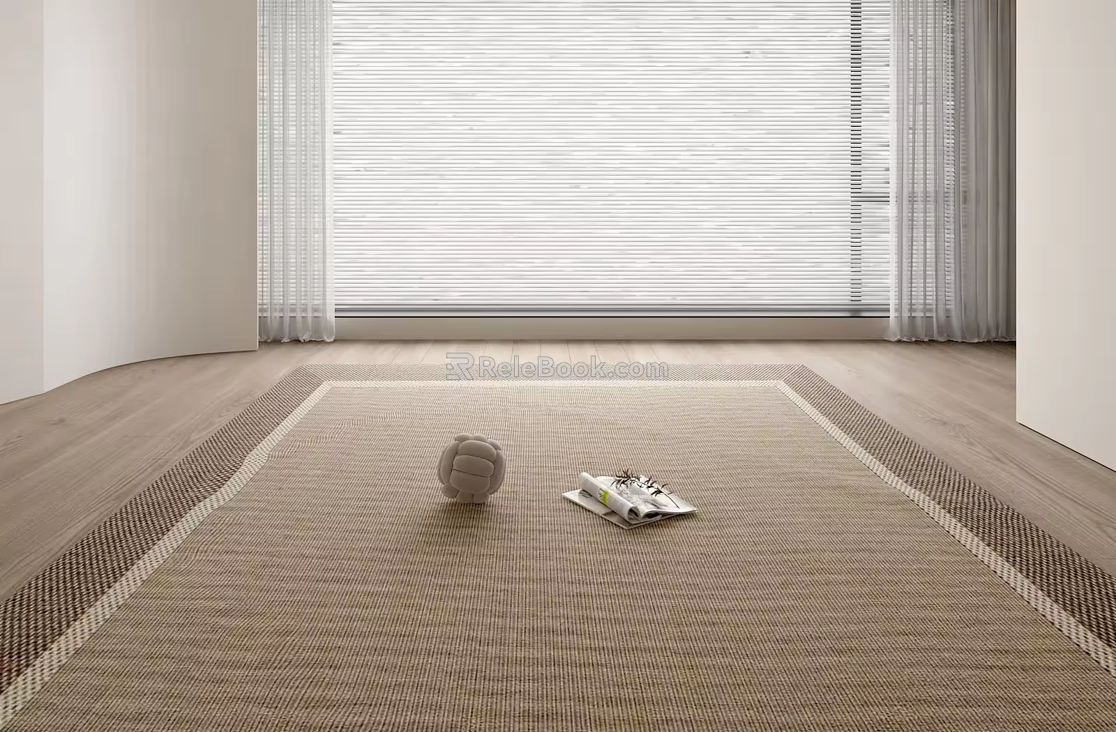 Modern carpet blinds window screen 3d model