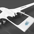 Drone reconnaissance aircraft military drone combat drone 3d model