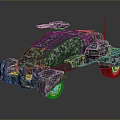 Advanced Armored Combat Vehicle With Futuristic Design Turret Multiple Wheels And Metallic Texture