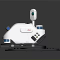Modern Laptop Computer With White Body Compact Design Control Panel And Functional Base