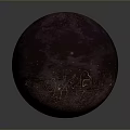 Mystical Purple Sphere With Biological Textures And Patterns On Dark Background