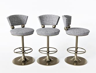 Nordic Bar Chair Bar Stool Bar Chair High Stool High Chair Foot Chair Metal Bar Chair 3d model