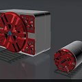 Heavy Duty Industrial Tunnel Boring Machine with Red Cutting Head and Track System