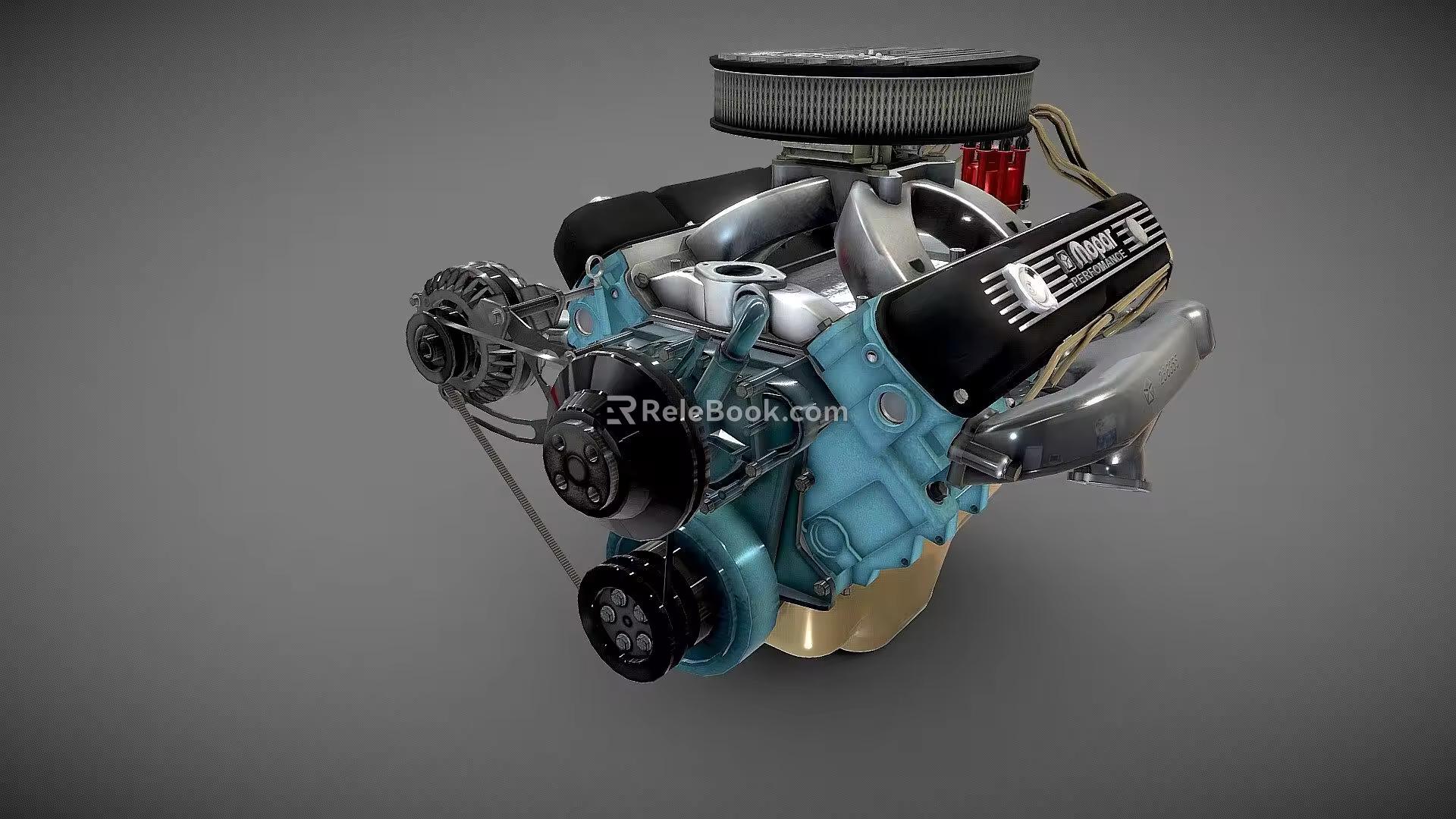 Mopal performance 340 V8 LA engine 3d model