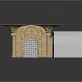 Gate House Stone Gate House Gate Post Stone Gate Post Ruin Gate Post Arch Stone Post Outdoor Articles Realistic Model 3d model
