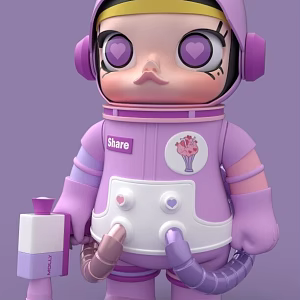Cartoon Characters Hand-made Toy Doll Bubble Matt Blind Box 3d model