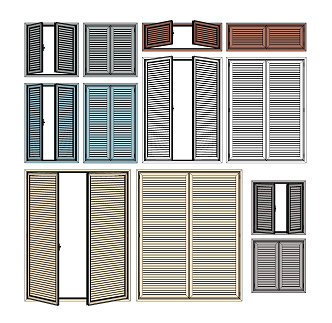 Modern Blinds Combination 3d model