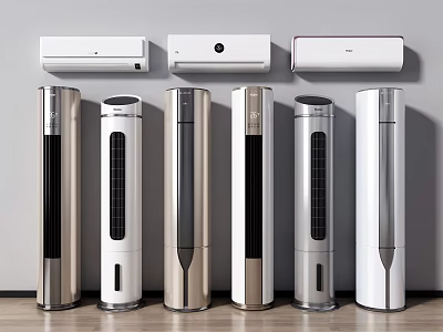 Modern Air Conditioner Fans In Multiple Styles And Designs For Indoor 3d model