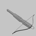 Traditional Crossbow Weapon With Wooden Body Metal Components And Taut Bowstring Design Structure