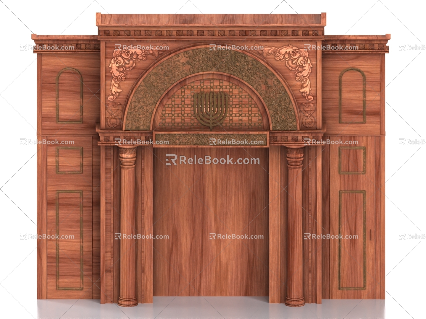 Entrance gate Wooden door Villa gate City gate Castle gate 3d model