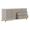 Cream Style End View Cabinet Entrance Cabinet Sideboard 3d model