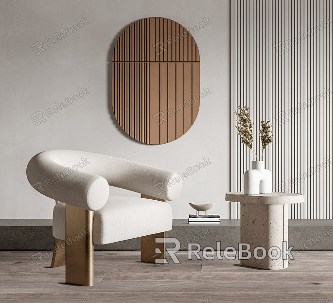 Modern single sofa leisure chair corner ornaments combination model