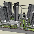 Urban Planning Site Layout With Buildings Green Spaces And Road Connections
