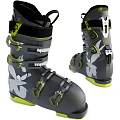 High Quality Gray Ski Boots With Yellow Accents Durable Straps And Modern Design