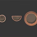 Handcrafted Clay Pottery Sculptures in Three Different Sizes with Smooth and Textured Details