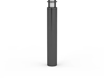 Modern Black Outdoor Post Light With Sleek Design For Garden Pathway 3d model