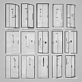 Various Modern Shower Enclosure Designs With Glass Panels And Hardware Fittings