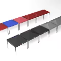 Public Facilities Folding Tables In Various Colors With Simple Structure And Metal Frames For Events 3d model