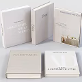 Stacked Books Collection Featuring Architectural Digest Narrative And Wabi Sabi Themes With Minimalist Covers