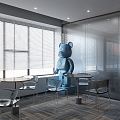 Modern Reception Area Office Negotiation Area 3d model