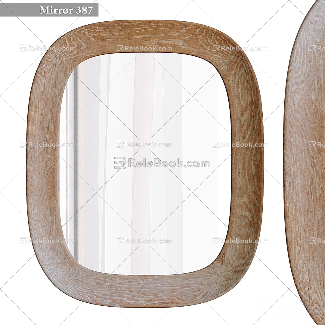 New Chinese Decorative Mirror Mirror Hanging Mirror 3d model