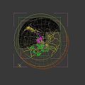 Aerial Planning of Football Field with Players Stadium Stands and Surrounding Buildings