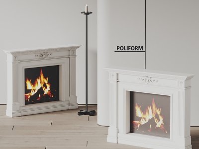 CASSINA modern fireplace flame stove candle 3d model