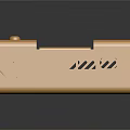 Shiny Golden Train Model Made Of Metal With Structured Body And Windows