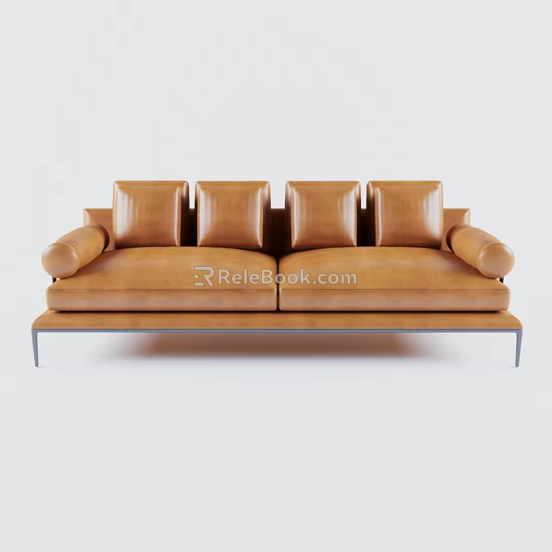 modern double sofa 3d model