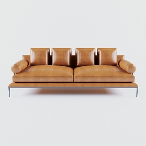 modern double sofa 3d model