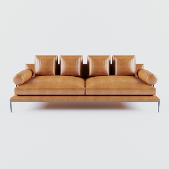 modern double sofa 3d model