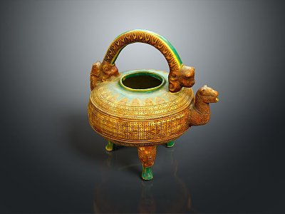 Copper Kettle Copper Kettle Teapot Old Kettle Realistic 3d model