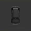 Classic Black Small Vintage Car With Round Headlights Grille And Shiny Exterior