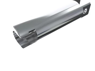 Shiny Metallic Industrial Part With Smooth Surface And Holes In Cylindrical Shape 3d model