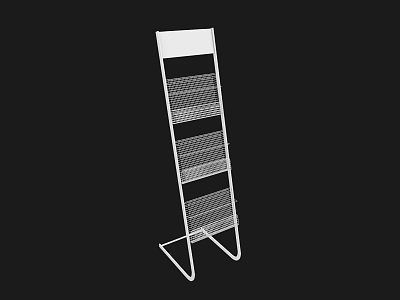 Durable White Metal Wire Multi Tier Standing Shelving Unit For Home Organization 3d model