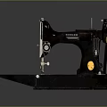 JINFENG Classic Sewing Machine With Black Metal Body And Reflective Platform