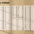 White Decorative Wainscoting Panels With Various Designs For Home Interior Decoration 3d model