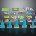Diverse Architectural Models Featuring Tall Buildings Low Rise Structures Green Areas And Street Layouts