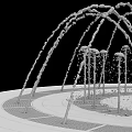Decorative Garden Ornament Circular Fountain With Multiple Water Jets And Flowing Streams