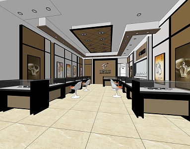 Modern Jewelry Store 3d model