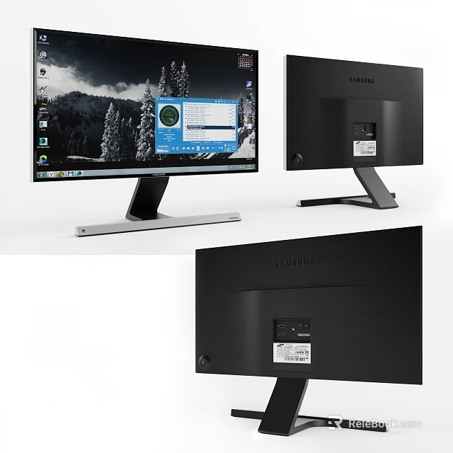 Samsung Computer Monitor With Modern Design And Multiple View Angles 3d model 