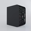 Sleek Black Speaker with LED Indicator and High Quality Audio Performance 3d model